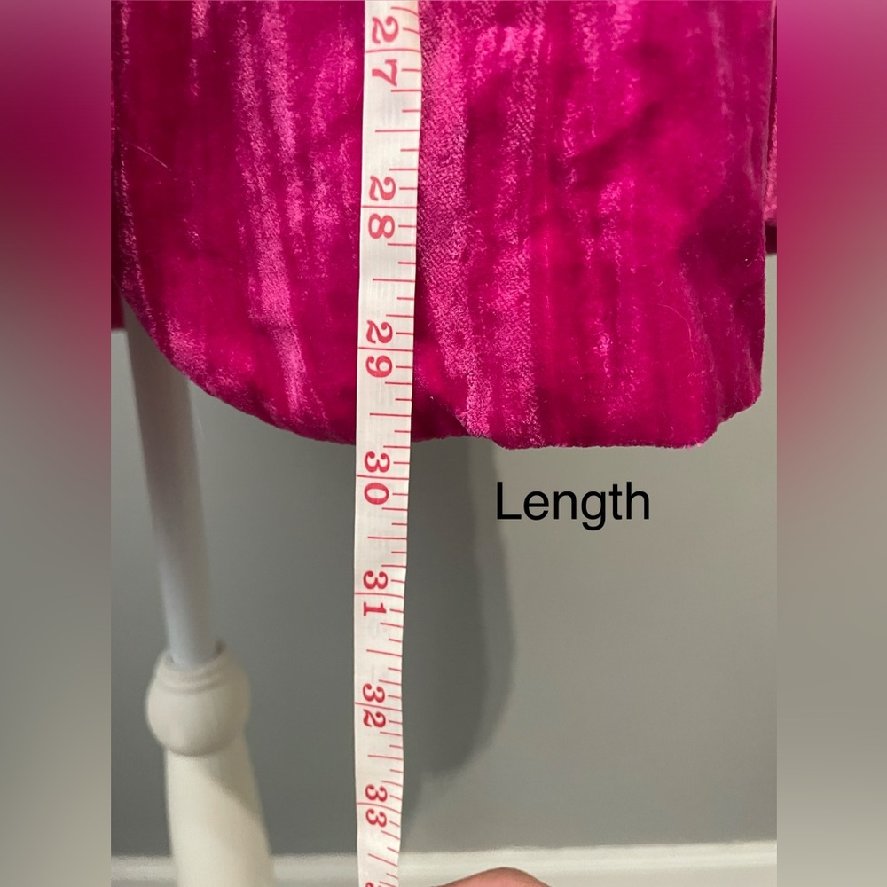 Nasty Gal Fuchsia Crushed Velvet Oversized Blazer - Pink - Picture 7 of 11